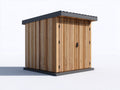 Casetta da giardino - Legno - 212x178x233 cm - Legno naturale-Antracite - Stile moderno con tetto monofalda e porta a due ante