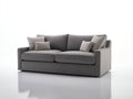 Divano lineare - Tessuto - 192 x 91 x 88 cm - Grigio - Stile contemporaneo sobrio