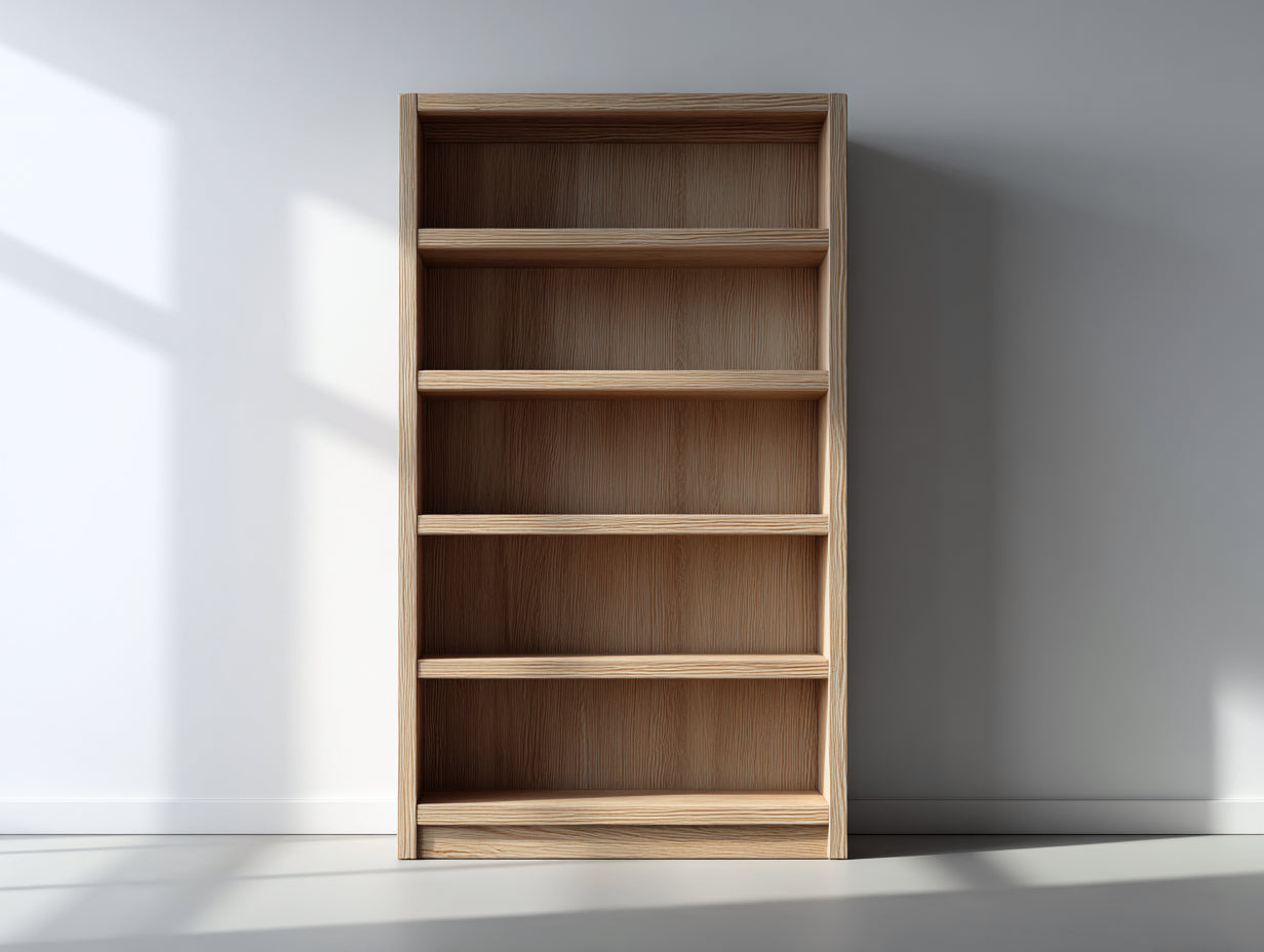 Librerie - Legno - 90x32x178 cm - Rovere naturale - Stile scandinavo