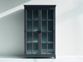 Librerie - Legno-MDF-Vetro-Metallo - 104x43x192 cm - Blu petrolio scuro - Stile classico contemporaneo