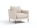 Poltrona - Tessuto-metallo - 88 x 84 x 86 cm - Beige chiaro - Stile moderno minimalista