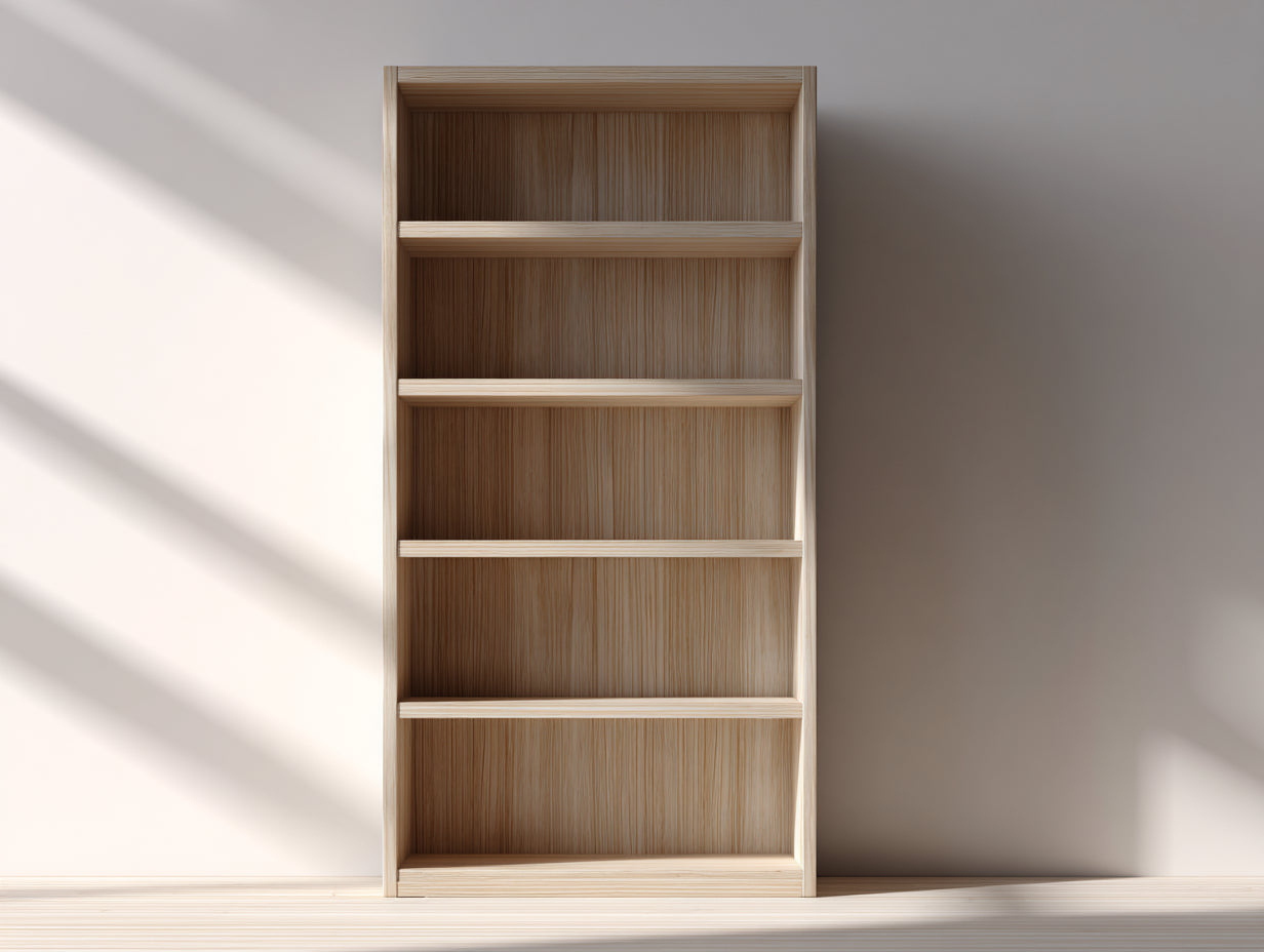 Librerie - Legno - 84x30x184 cm - Naturale chiaro - Stile minimalista