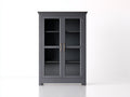Librerie - Legno-MDF-Vetro-Metallo - 100x44x180 cm - Grigio antracite - Stile classico moderno